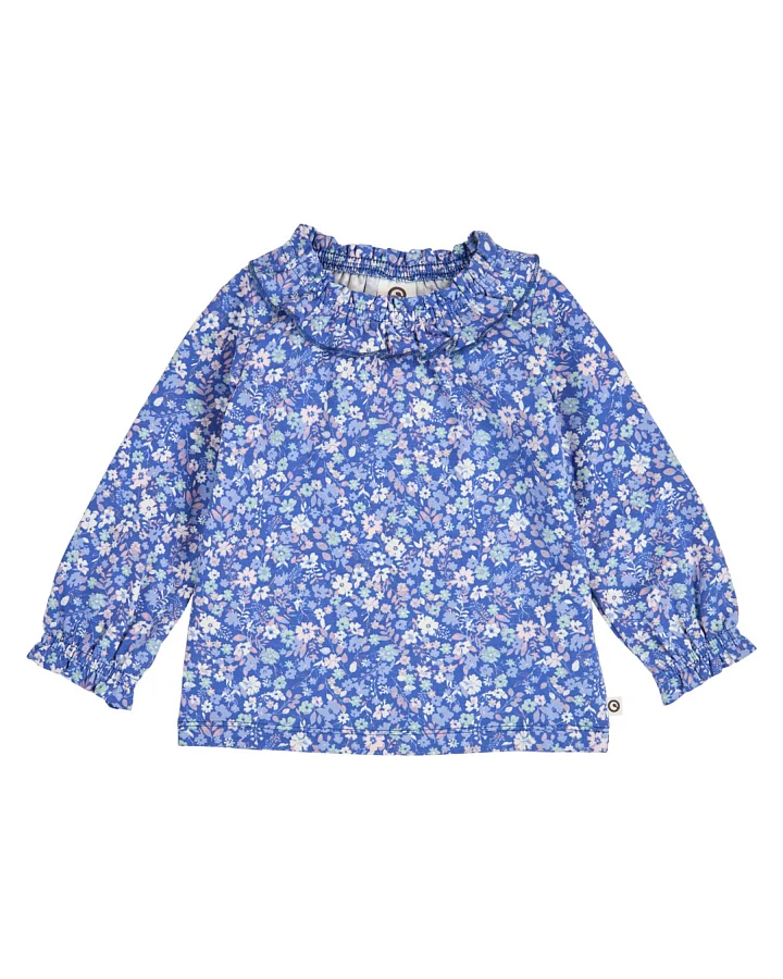 Müsli - Langarmshirt mit Kragen „Primrose“ azure blue
