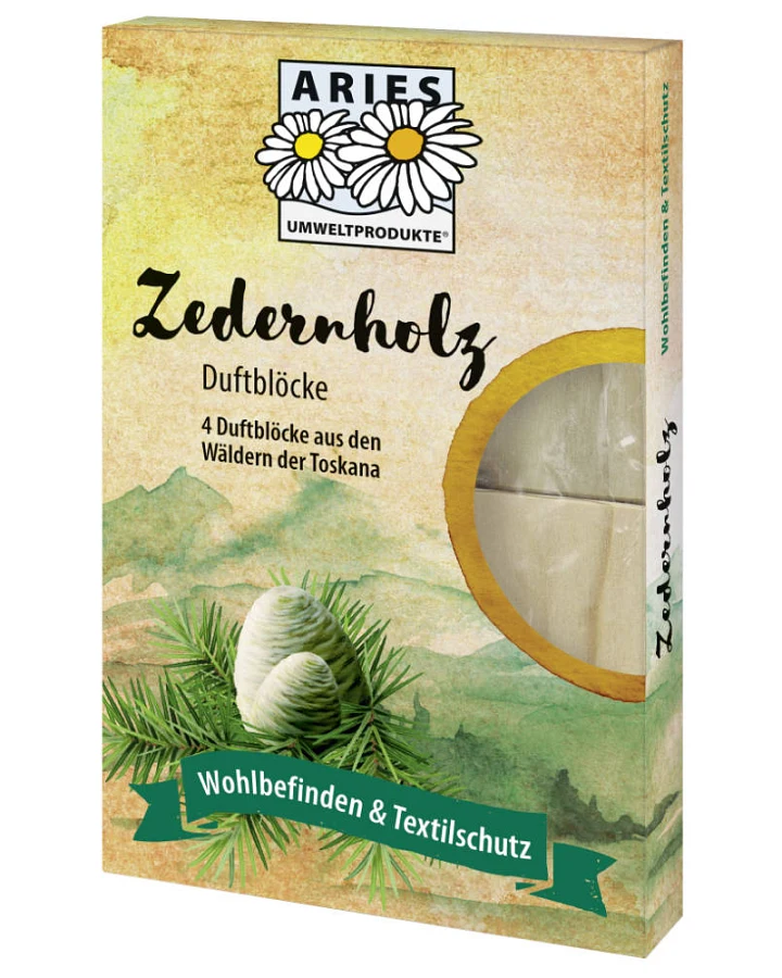 Aries - Mottenschutz Zedernholzblöcke