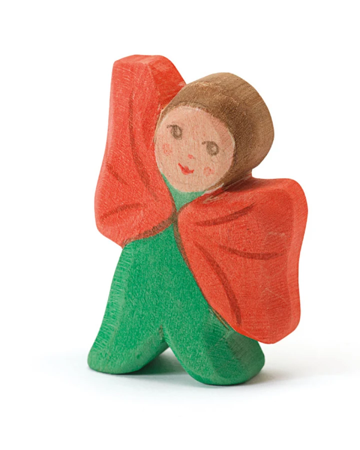 Ostheimer - Holzfigur Blumenkind Mohn