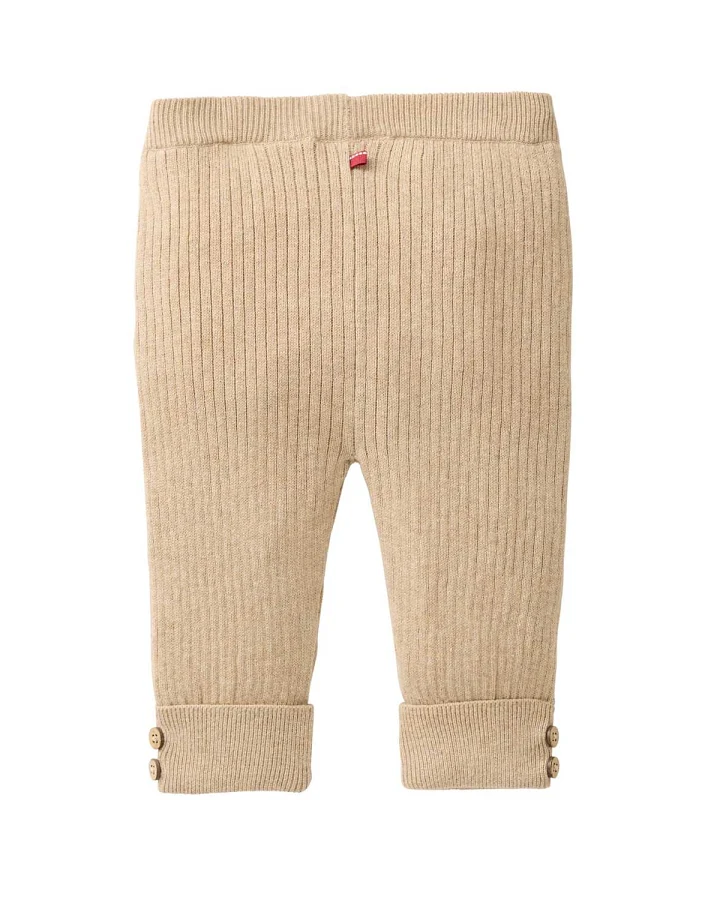 People Wear Organic - Strick-Hose sand melange