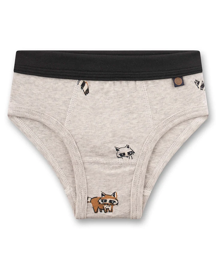 Sanetta - Jungen-Slip "Waschbär" beige