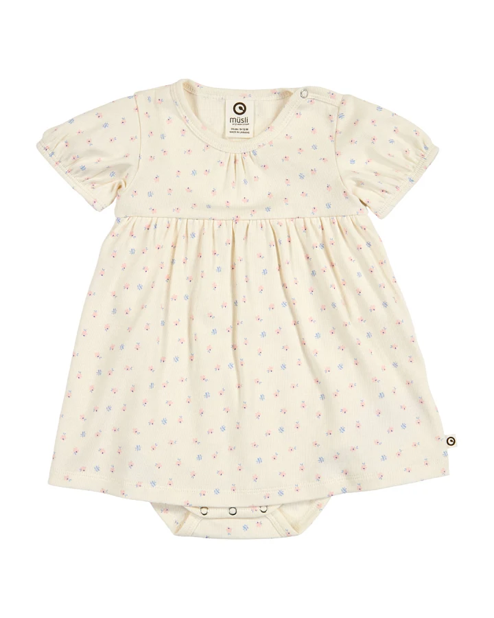Müsli by green Cotton - Bodykleid „Blümchen“ creme