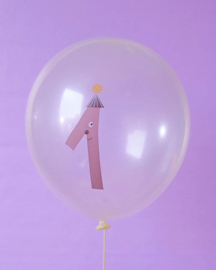 ava&yves - Luftballons mit Zahl "1" 12St.