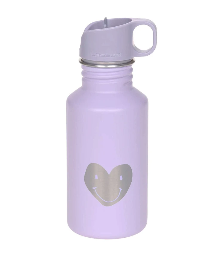 Lässig - Trinkflasche Edelstahl "Herz" lila