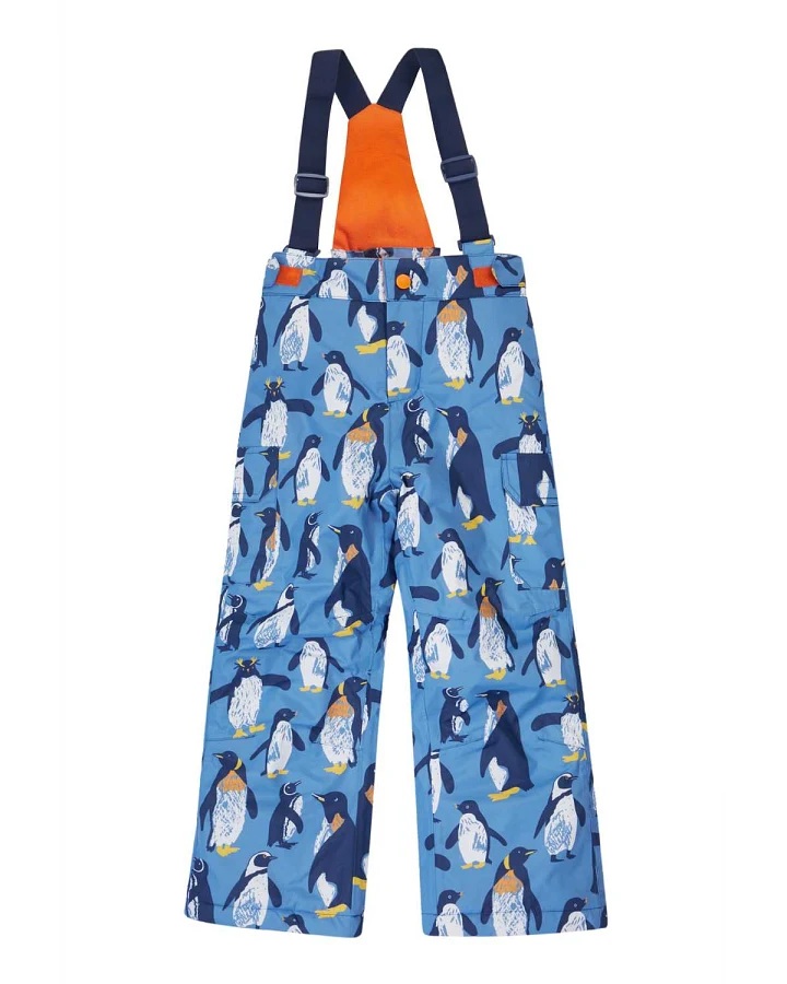 Frugi - Skihose mit Trägern "Pinguin" blau