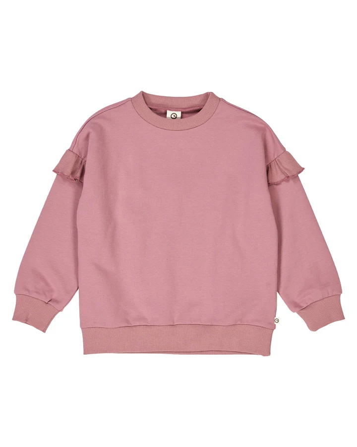 Müsli - Sweatshirt mit Rüsche rose
