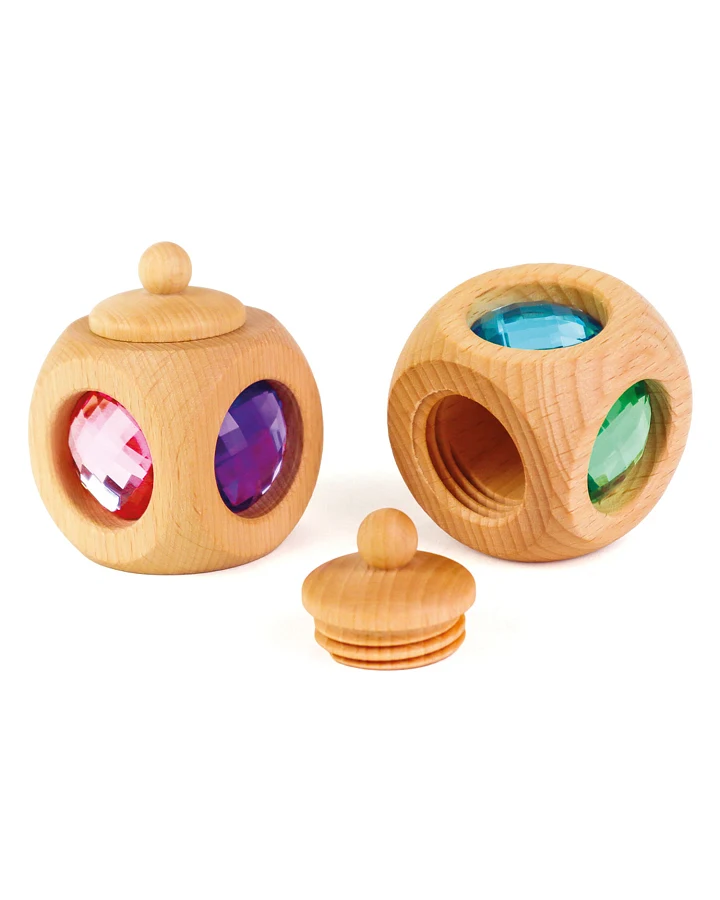 Bauspiel - Zahndose mit Funkelsteinen pastell