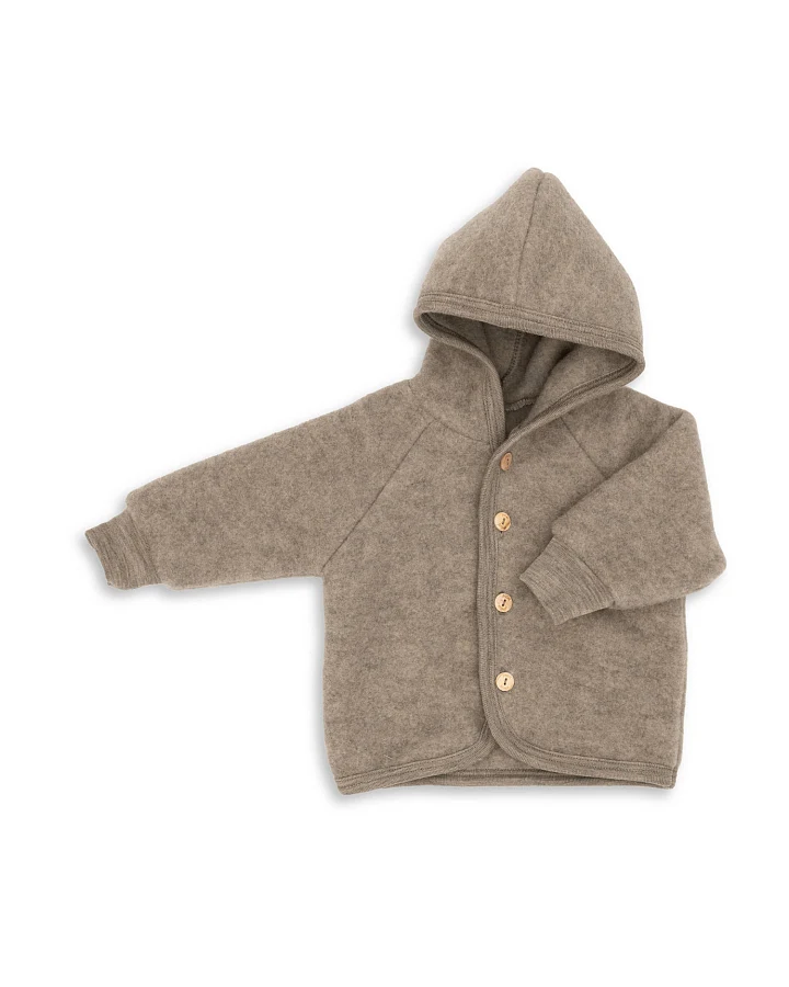 Engel - Wollfleece Jacke walnuss