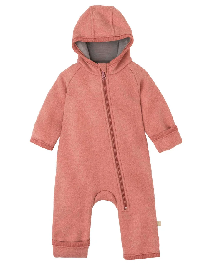 Disana - Wollwalk-Zippoverall softpink