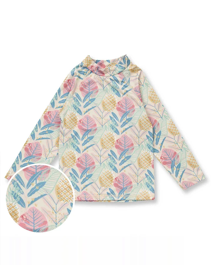 Sense Organics - Schwimmshirt "Tropical" pastel UPF 50+