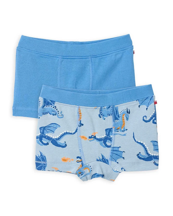 People Wear Organic - Boxershorts 2er Pack "Drachen" blau