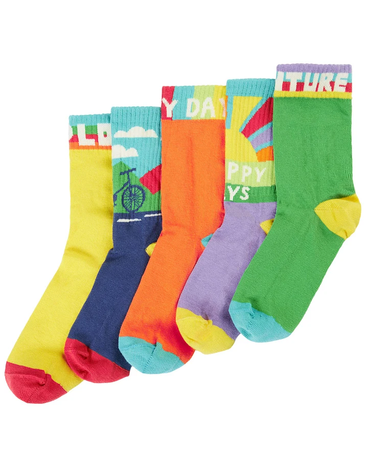 Frugi - Socken 5er-Set "Adventure" bunt 27-30