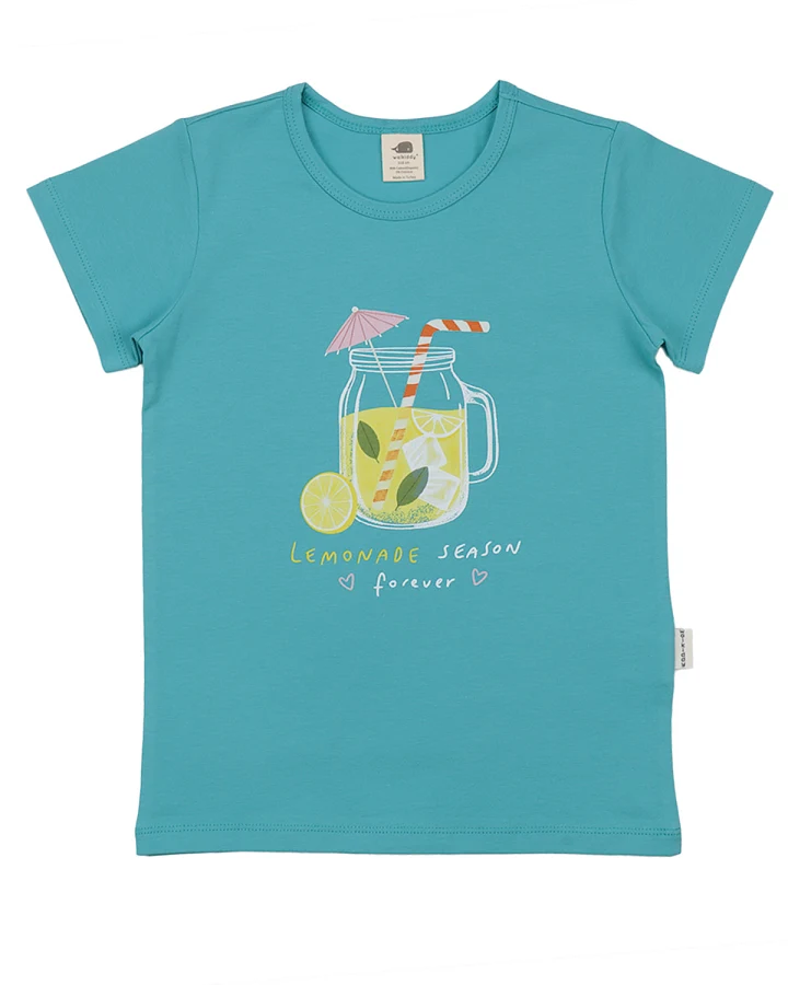 Walkiddy - T-Shirt "Zitronenlimonade" türkis
