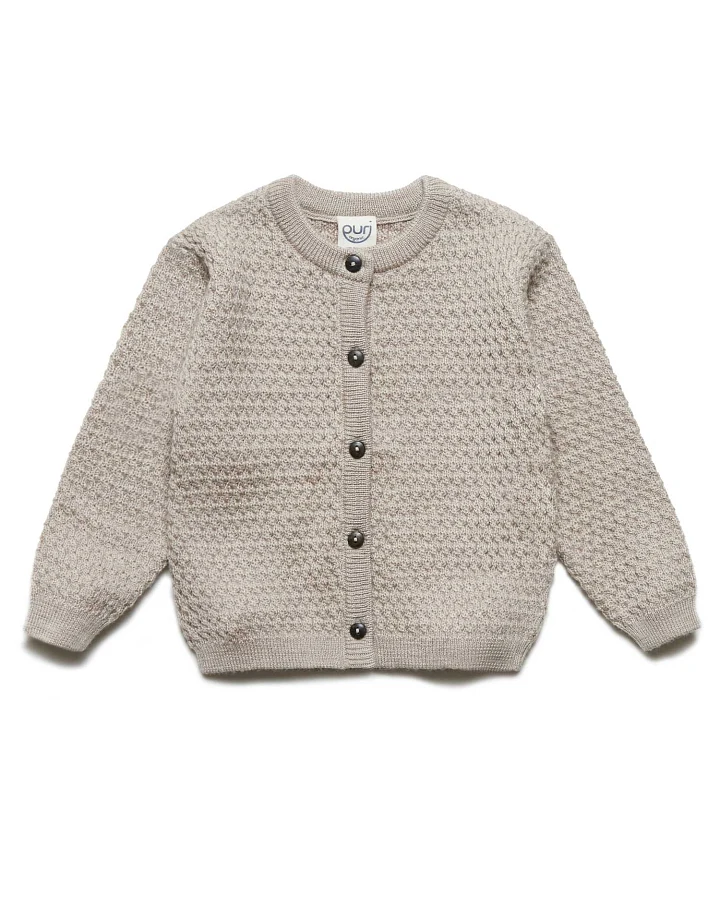puri organic - Strickjacke Merinowolle naturmelange