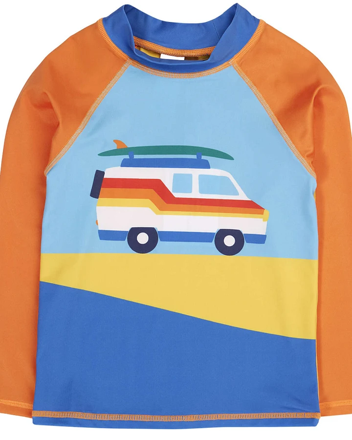 Frugi - Schwimmshirt "Camper" orange-gelb 50+