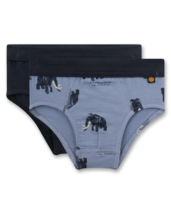 Sanetta - Jungen-Slip 2er-Set "Mammut" blau