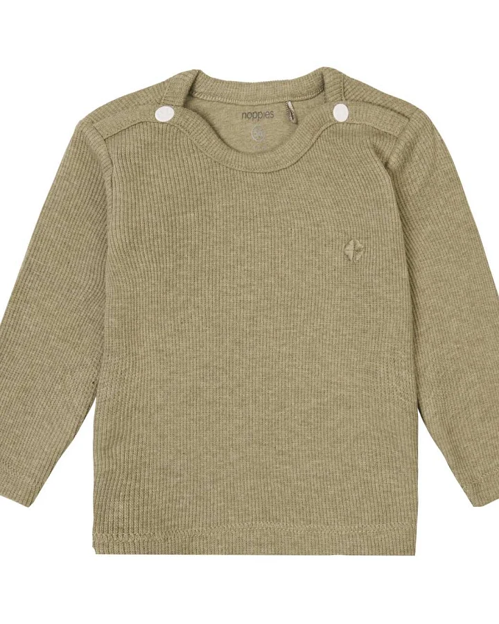 Noppies - Langarmshirt "Ripp" olivgrün melange