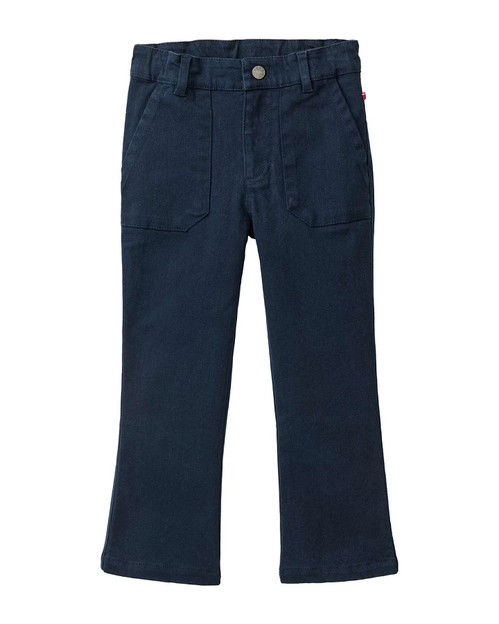 People Wear Organic - Stretch-Hose mit Schlag dunkelblau