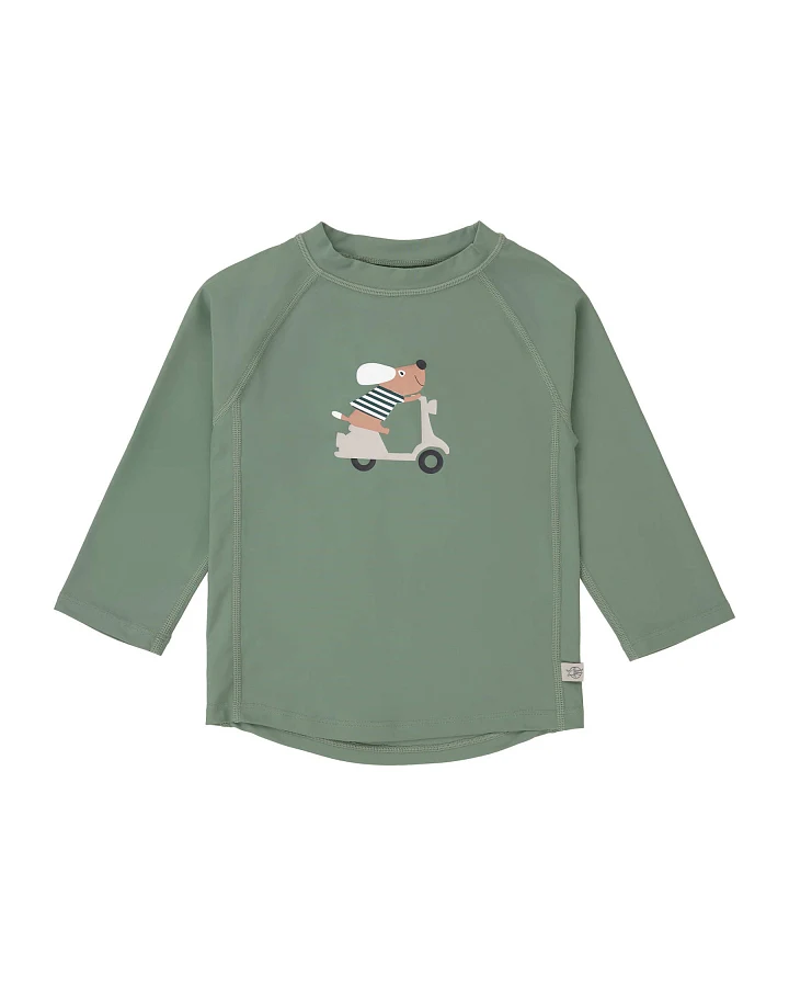 Lässig - UV-Langarmshirt "Hund mit Roller" khaki