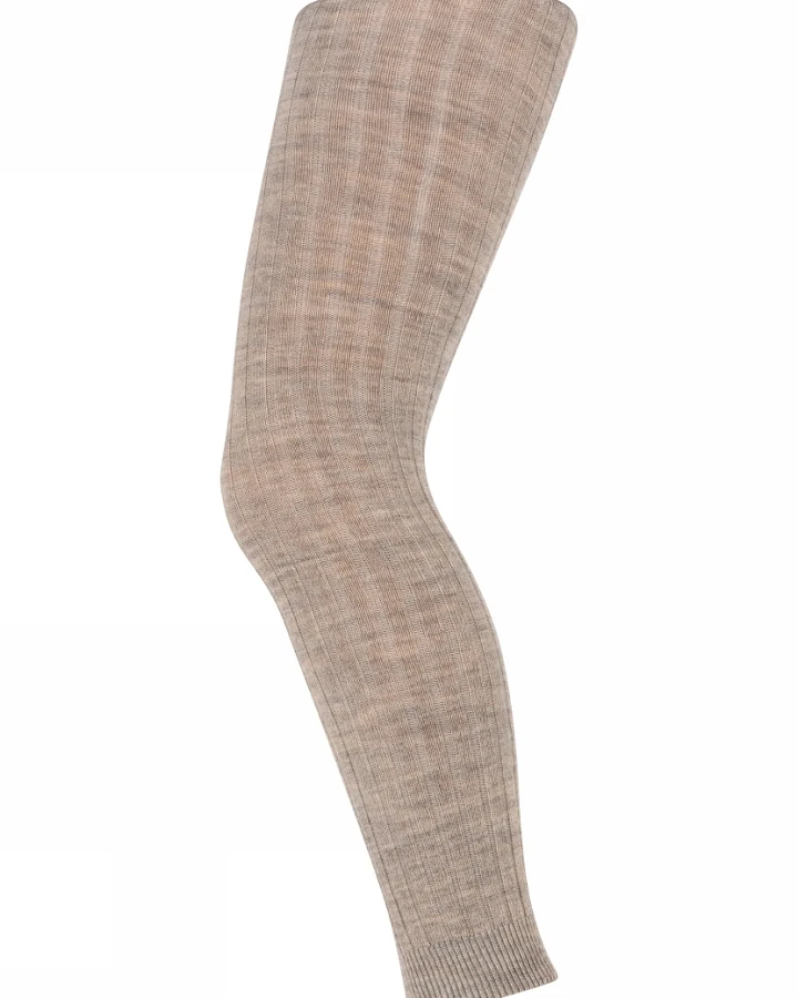 MP Denmark A/S - Wollripp-Leggings hellbraun meliert