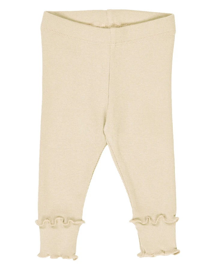 Müsli - Ripp-Leggings mit Rüsche oak