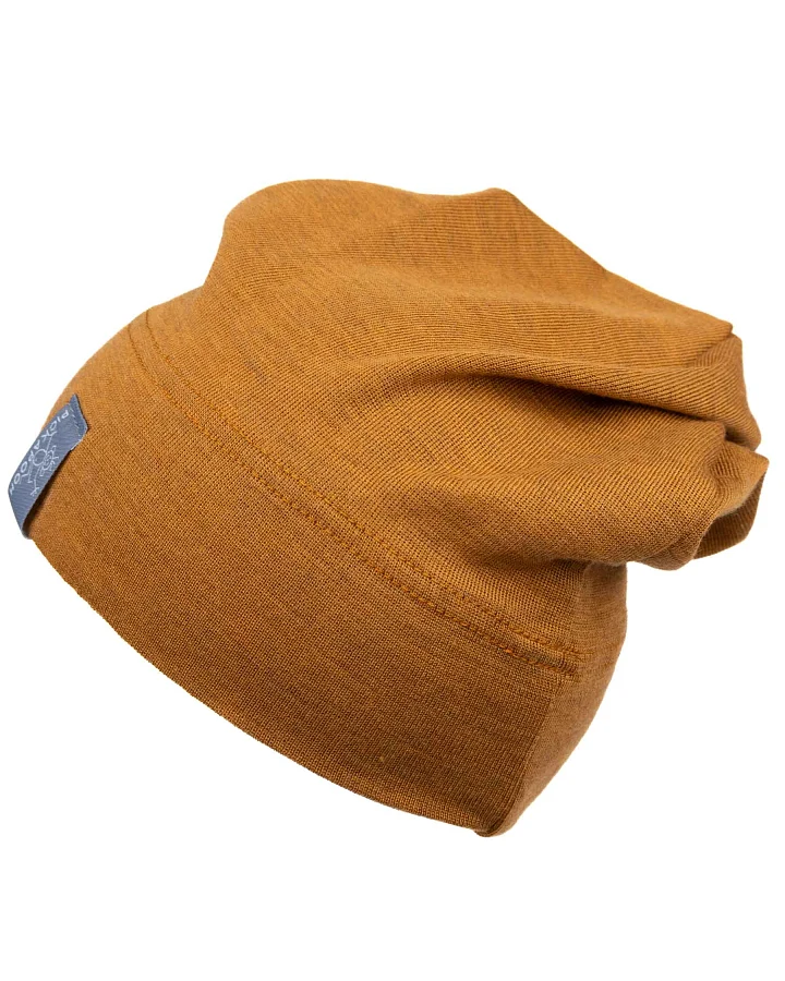 Pickapooh - Beanie Wolle-Seide "Rap" caramel