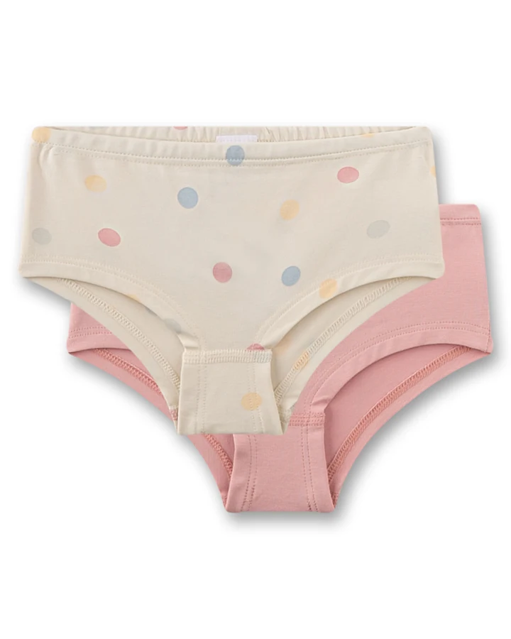 Sanetta - Hipster-Slip 2er-Pack "Punkte" rose-sand
