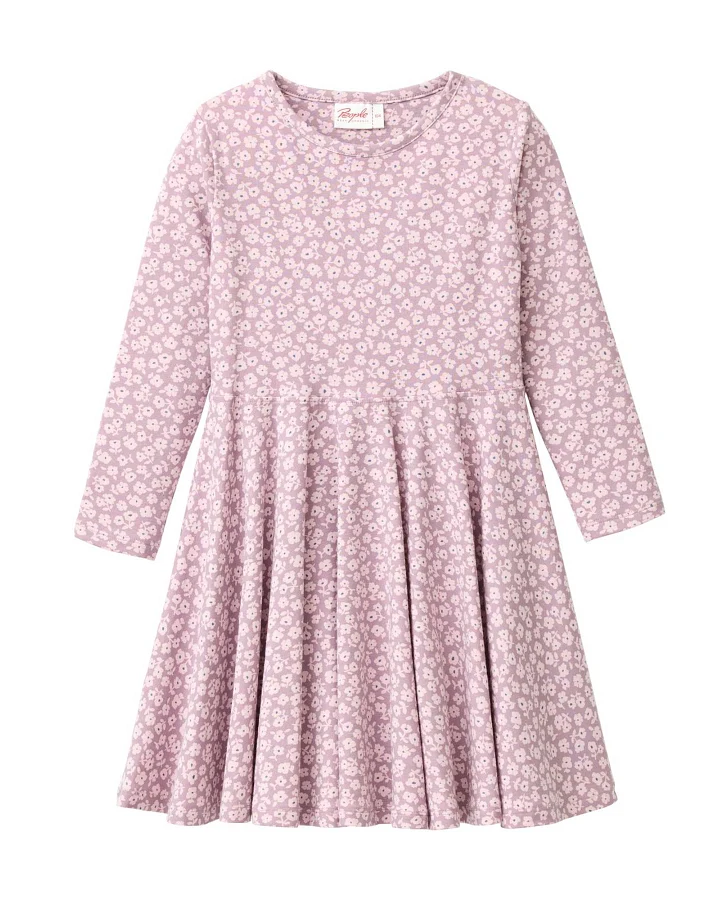 People Wear Organic - Langarm-Kleid "Veilchen" malve