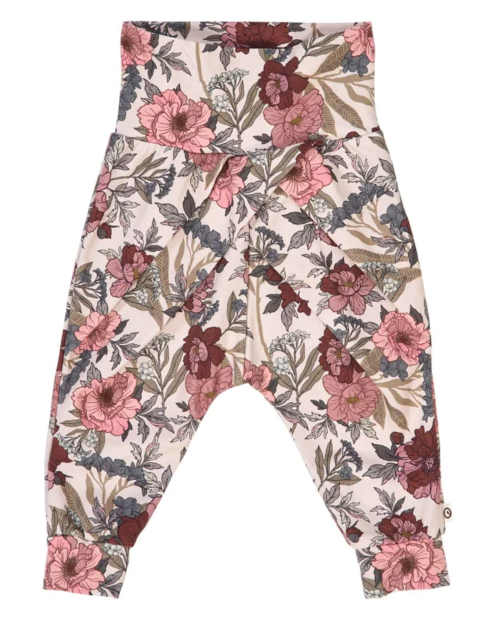 Müsli by green Cotton - Babyhose mit Raffung geblümt