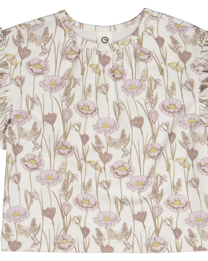 Müsli by green Cotton - Mädchen T-Shirt Flügelärmeln "Mohnblumen"