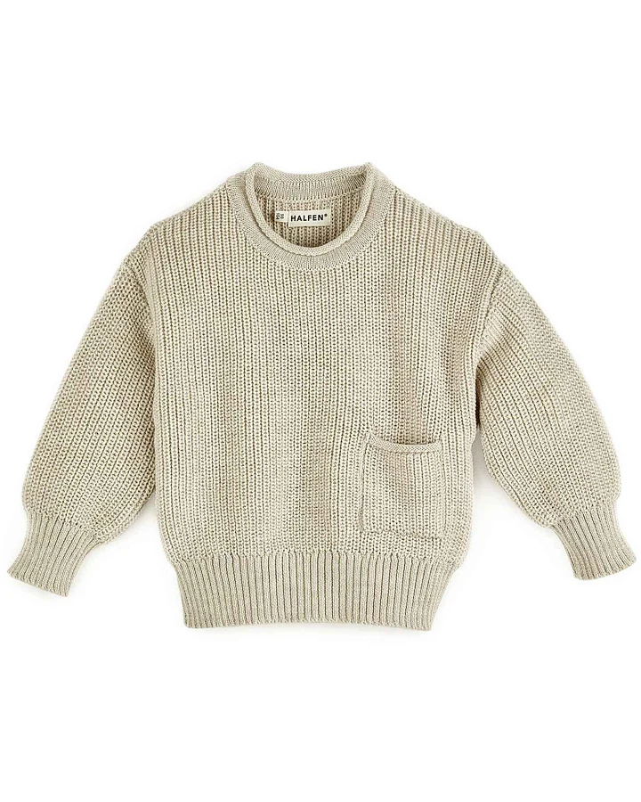 Halfen Strickerei - Grobstrick-Pullover natur