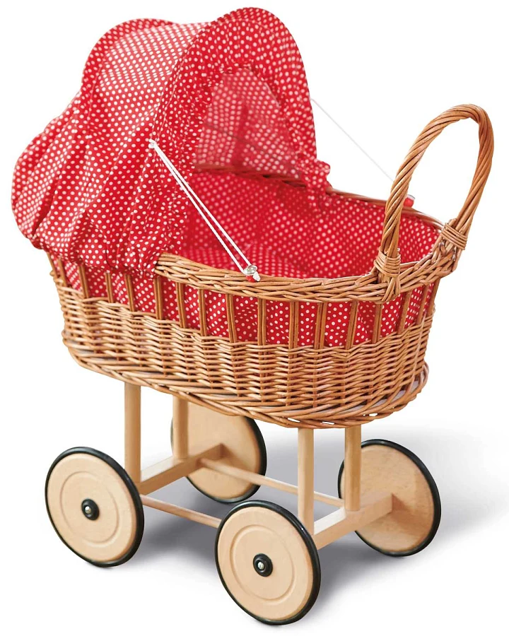 Glückskäfer - Puppen Korb-Stubenwagen