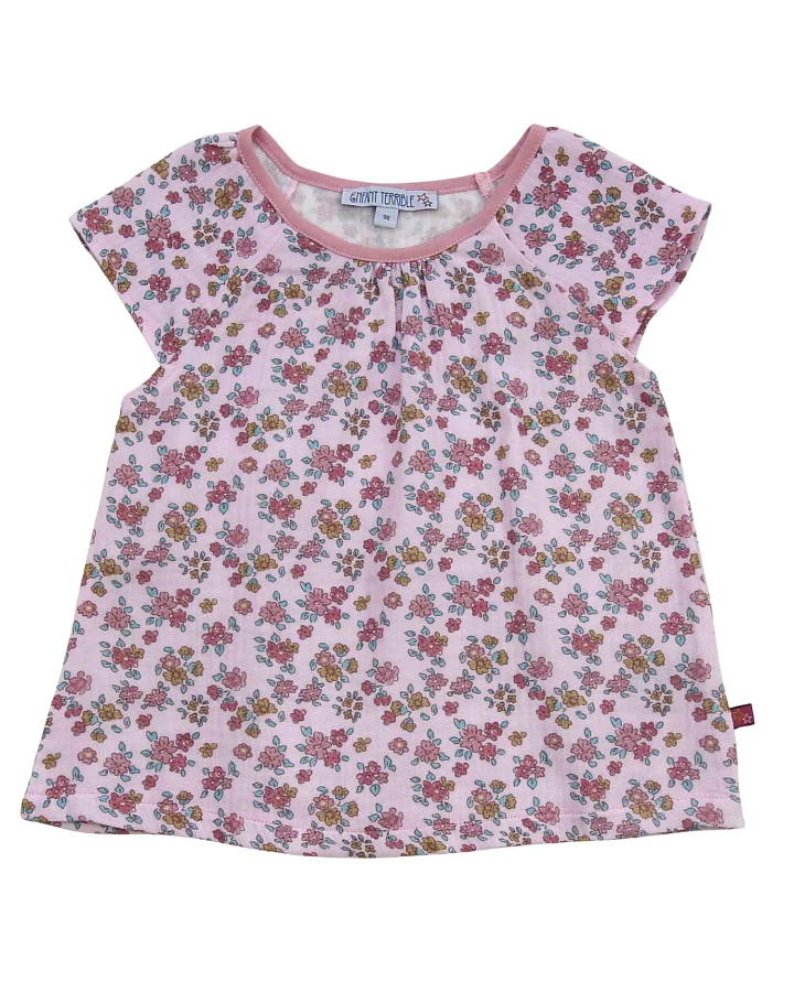 Enfant Terrible - Musselin-Shirt "Blümchen" rose