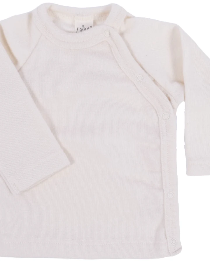 Lilano - Wickelshirt Wolle Seide natur