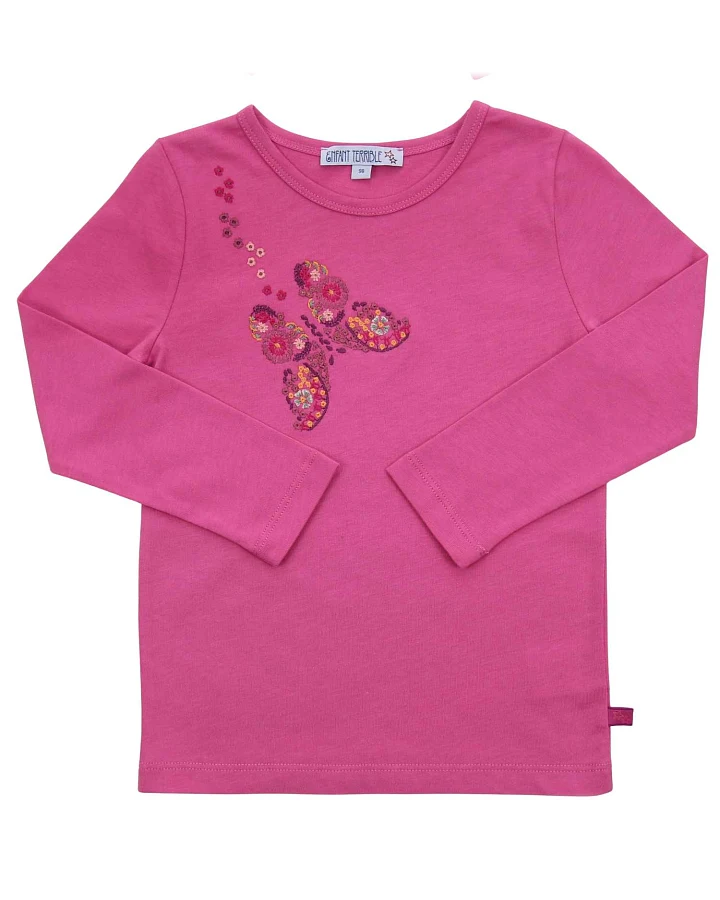 Enfant Terrible - Langarmshirt "Schmetterling" fuchsia