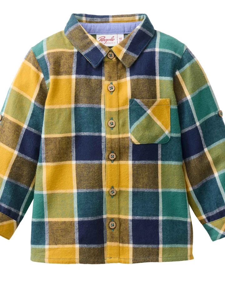 People Wear Organic - Flanell-Hemd bunt kariert