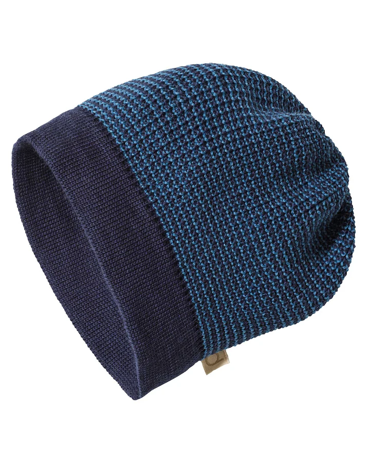 Produktseite: Disana - Beanie Merinowolle Dunkelblau-Taubenblau Gr. 3