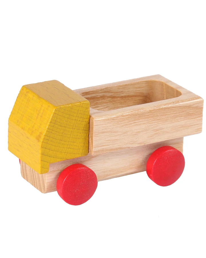 Beck Holzspielzeug - Spielzeugauto Lieferwagen gelb