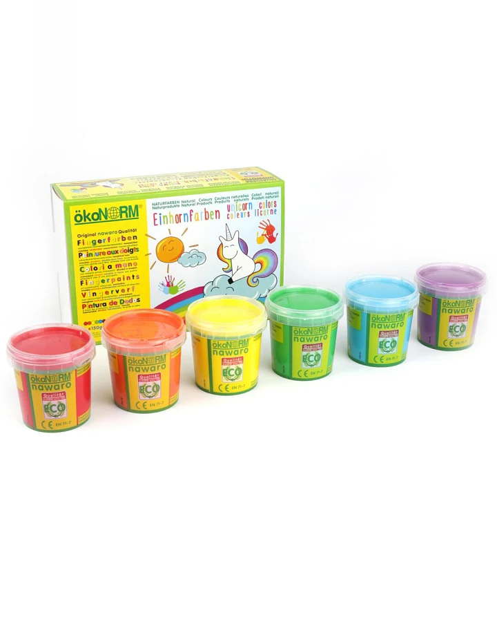 ökoNorm - Fingerfarben 6er Set Einhornfarben