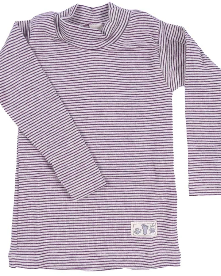 Lilano - Langarmshirt Stehkragen Ringel beere