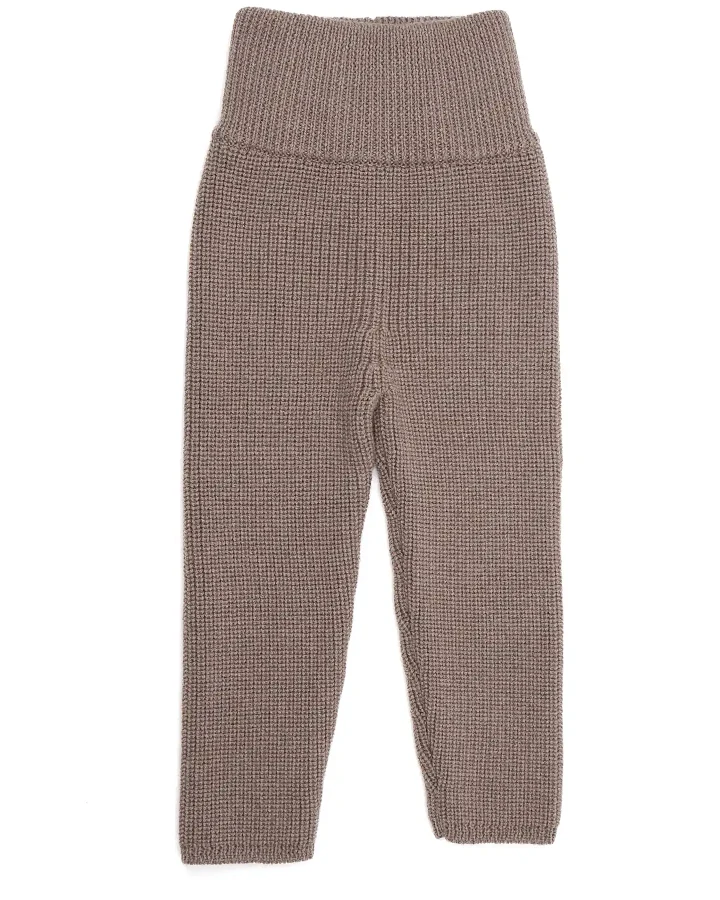 Halfen Strickerei - Strick-Leggings Merinowolle nuss