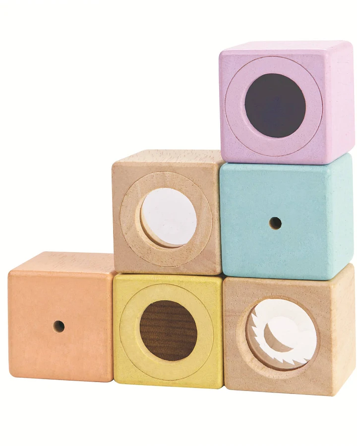 PlanToys - Sinnesblöcke pastell