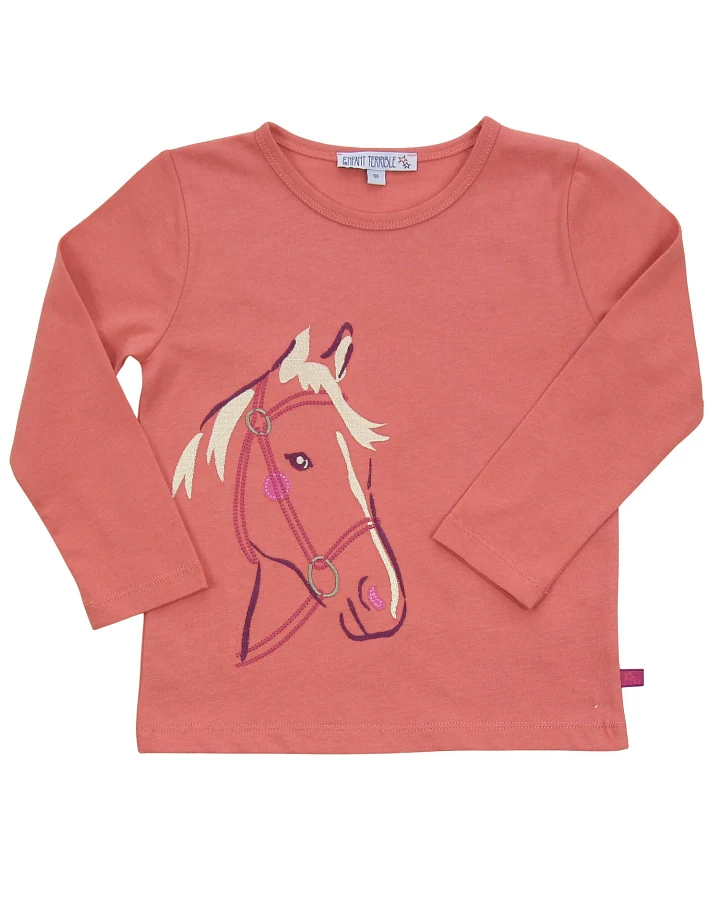 Enfant Terrible - Langarmshirt "Pferdekopf" cinnamon
