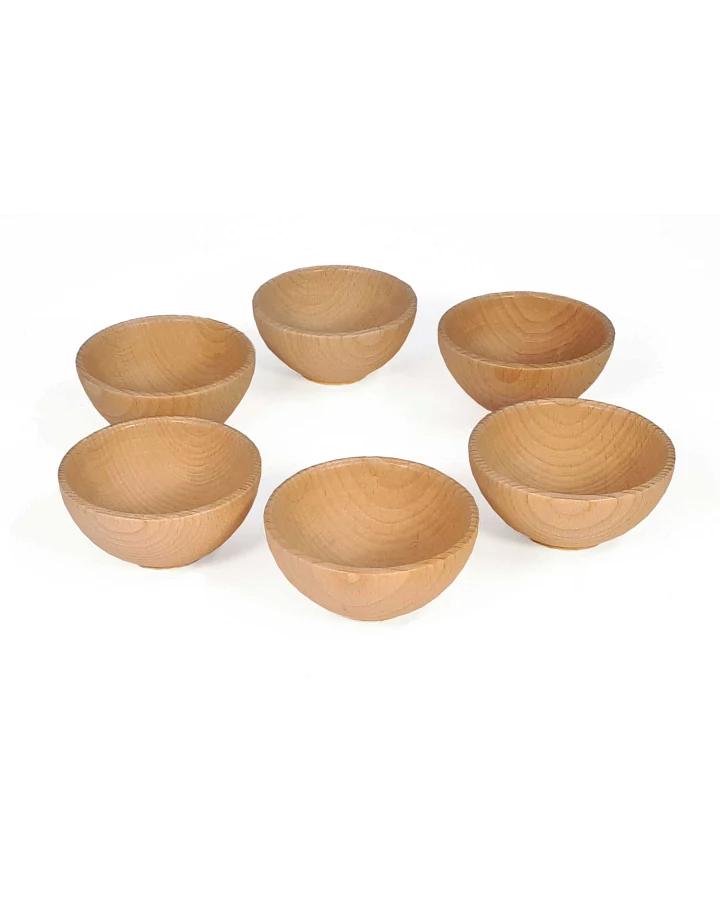 Bauspiel - Holzschälchen 6 tlg.