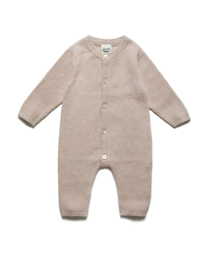 puri organic - Strickoverall mit Seide cameo rose