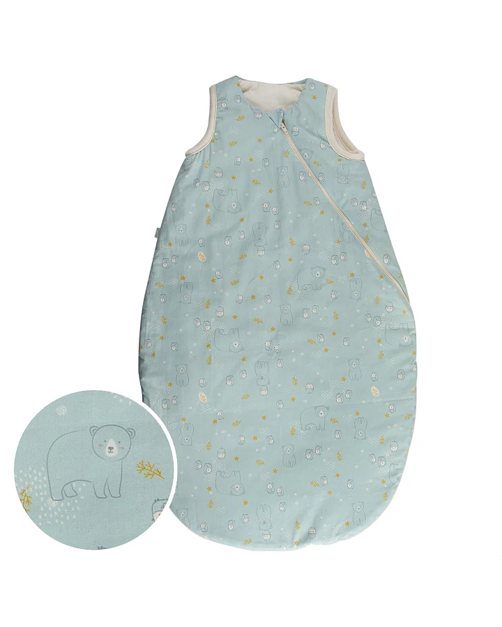 PoPoLiNi - Winterschlafsack gefüttert Blue Polar 110 cm