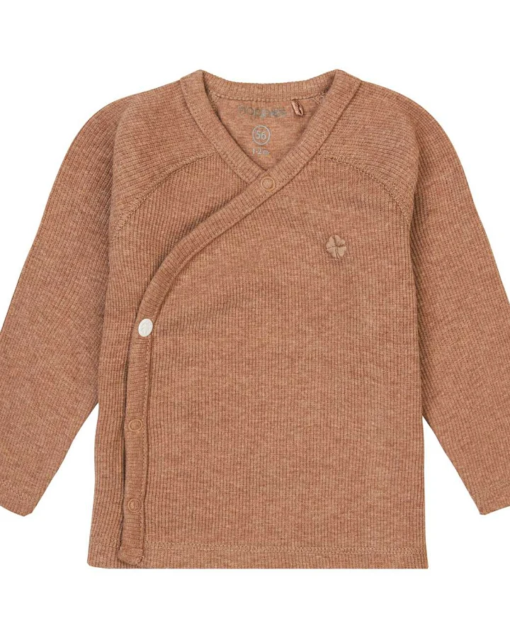 Noppies - Wickelshirt "Ripp" orangebraun melange