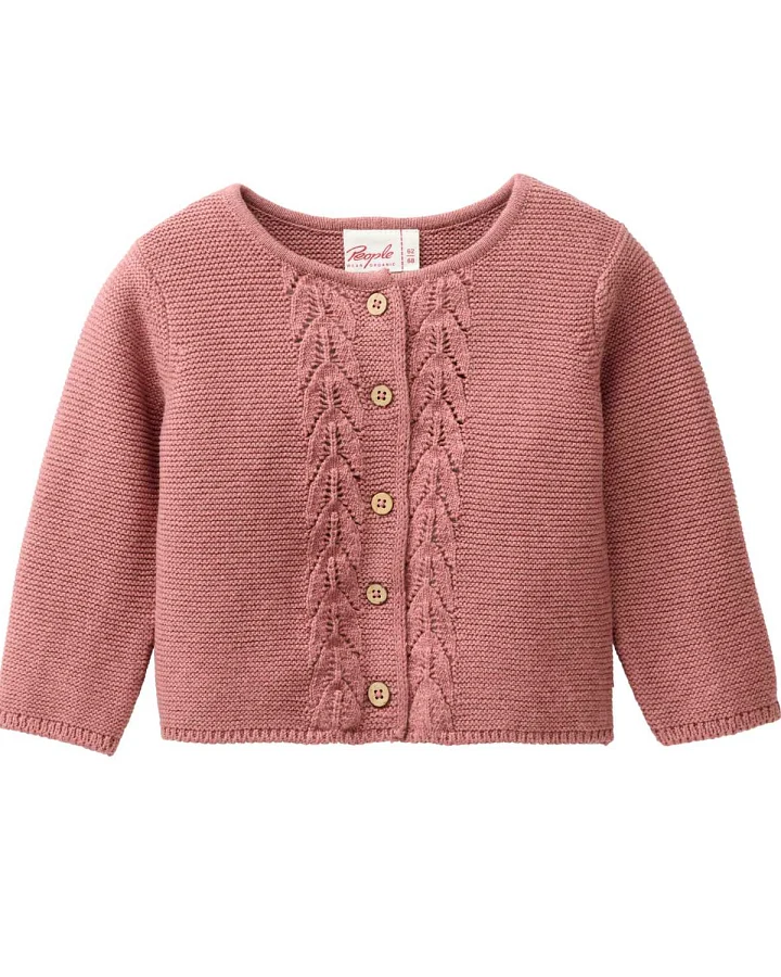 People Wear Organic - Strick-Jacke beere mélange