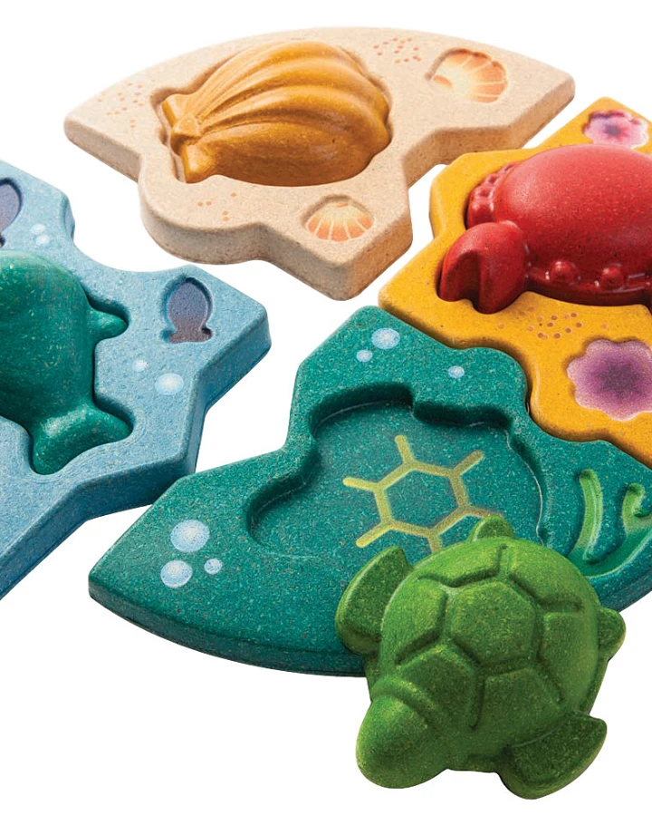 PlanToys - Unterwasserpuzzle bunt 8 tlg.