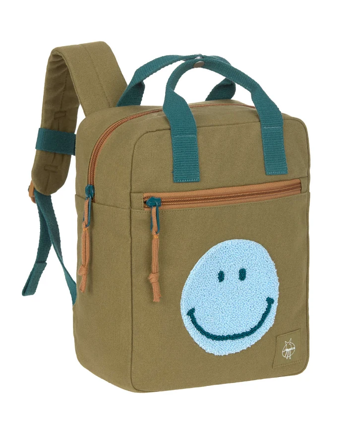 Lässig - Kindergartenrucksack "Smilie" olive
